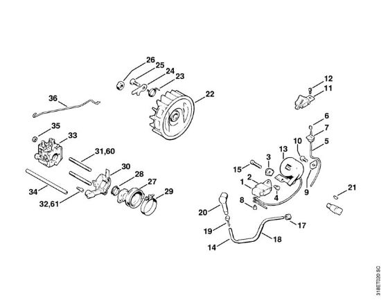 Impianto di accesione Decespugliatori (FS) FS 202 della marca STIHL