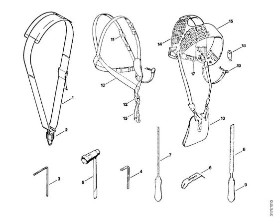 Tracolla, Attrezzi, Accessori a richiesta Decespugliatori (FS) FS 410 (4110) della marca STIHL