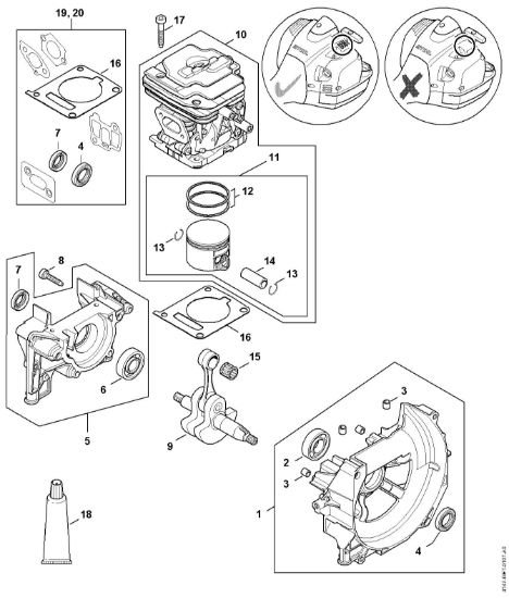 Picture of Carter albero a gomito, cilindro FS 410, 410 C FS 410 (4147)