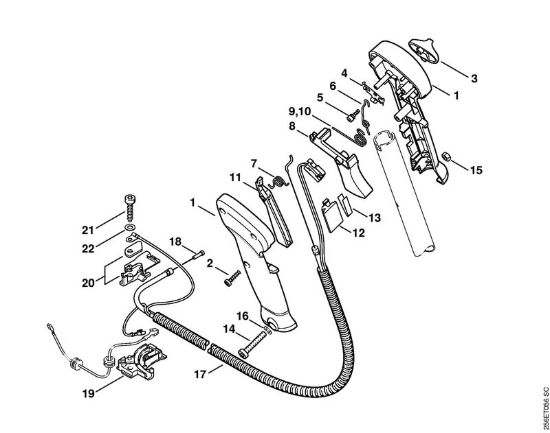 Impugnatura di comando Decespugliatori (FS) FS 450-Z della marca STIHL