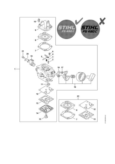 Picture of Carburatore FS 490 C-EM KW
