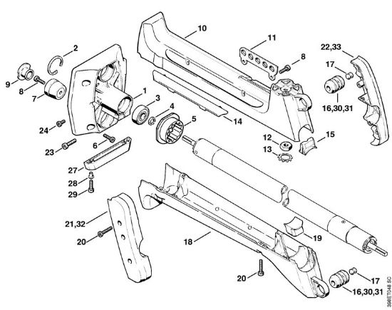 Scatola frizione, Sistema AV Decespugliatori (FS) FS 550-L della marca STIHL