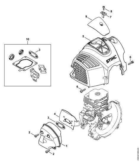 Silenziatore, cappottatura Decespugliatori (FS) FS 560 C-EM della marca STIHL