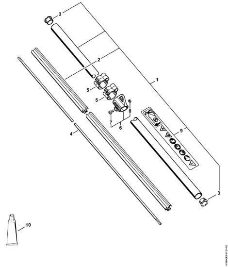 Stelo FS 100 Decespugliatrici (FS) FS 100 della marca STIHL