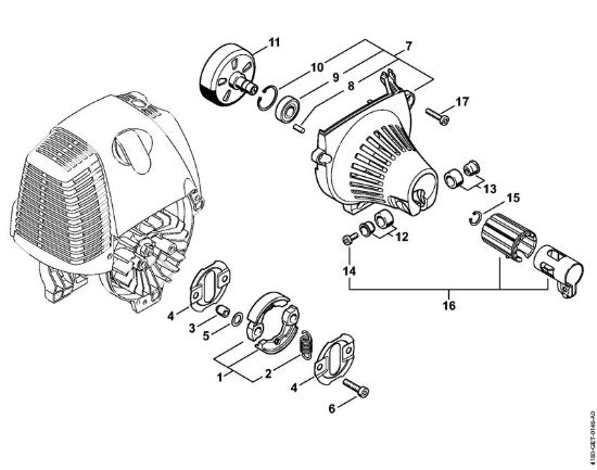Frizione, carenatura ventola Decespugliatrici (FS) FS 110 RX-Z della marca STIHL