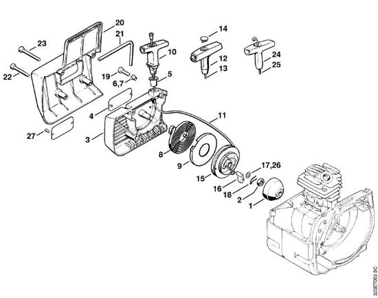 Dispositivo di avviamento Decespugliatrici (FS) FS 160 della marca STIHL