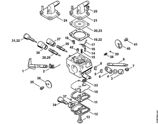 Carburatore C1Q-S161, -S162, -S163, -S164, -S82, -S83, -S138, -S139 Decespugliatrici (FS) FS 200 R della marca STIHL