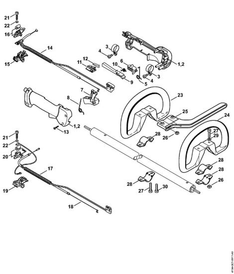 Impugnatura di comando Decespugliatrici (FS) FS 200 R della marca STIHL