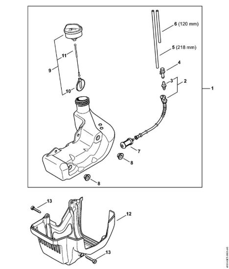 Serbatoio carburante Decespugliatrici (FS) FS 235 R della marca STIHL