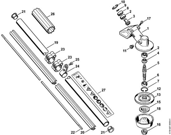 Cambio, stelo Decespugliatrici (FS) FS 25-4 della marca STIHL