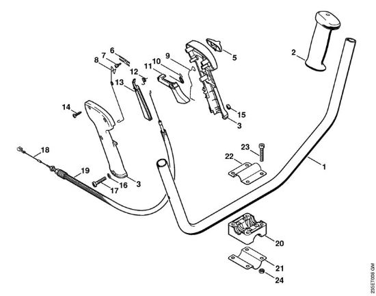 Impugnatura a manubrio Decespugliatrici (FS) FS 25-4 della marca STIHL