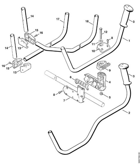 Manico tubolare Decespugliatrici (FS) FS 280 K della marca STIHL