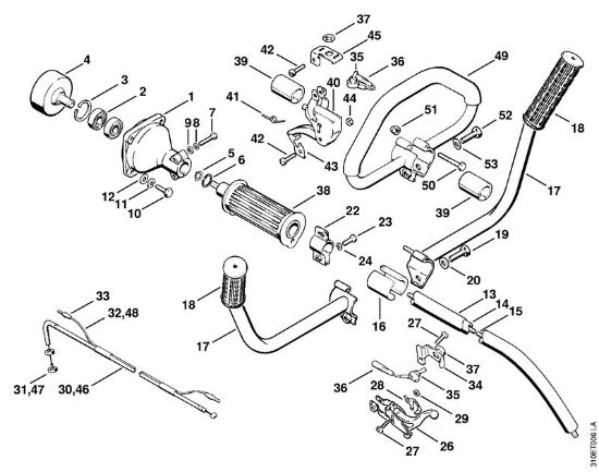 Corpo frizione, stelo Decespugliatrici (FS) FS 61 RE della marca STIHL