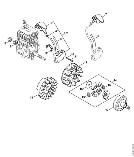 Impianto di accesione, Frizione Decespugliatrici (FS) FS 70 C-E della marca STIHL