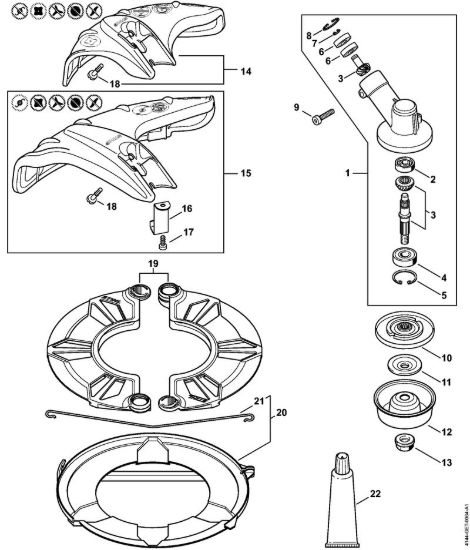 Riduttore, riparo Decespugliatrici (FS) FS 70 C-E della marca STIHL