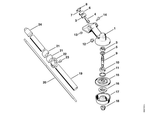 Cambio, stelo FS 76 Decespugliatrici (FS) FS 72 R della marca STIHL