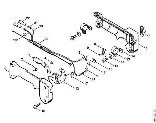 Impugnatura Decespugliatrici (FS) FS 74 della marca STIHL