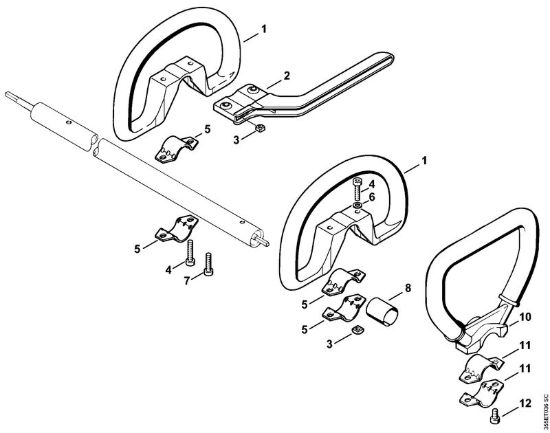 Impugnatura circolare Decespugliatrici (FS) FS 74 della marca STIHL