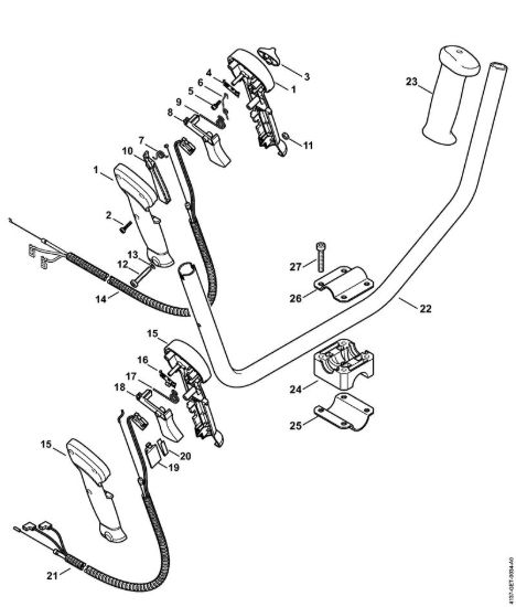 Impugnatura a manubrio USA, CDN, BR, PRC Decespugliatrici (FS) FS 80 della marca STIHL