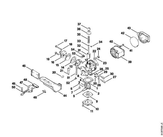 Carburatore, filtro aria Decespugliatrici (FS) FS 80 AVRE della marca STIHL
