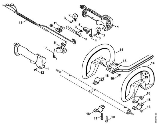 Impugnatura Decespugliatrici (FS) FS 85 R della marca STIHL
