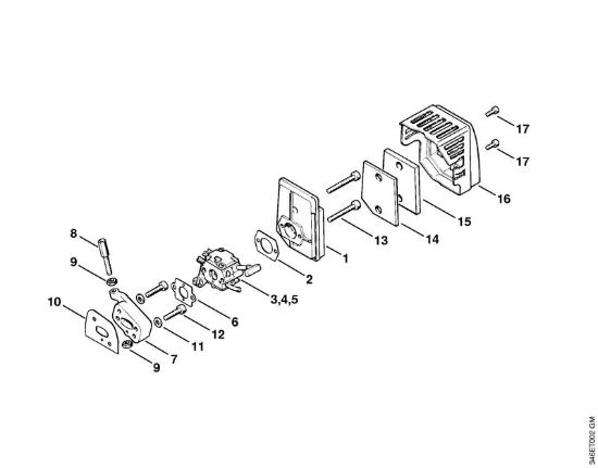 Filtro aria Decespugliatrici spalleggiabilli (FR) FR 106 della marca STIHL