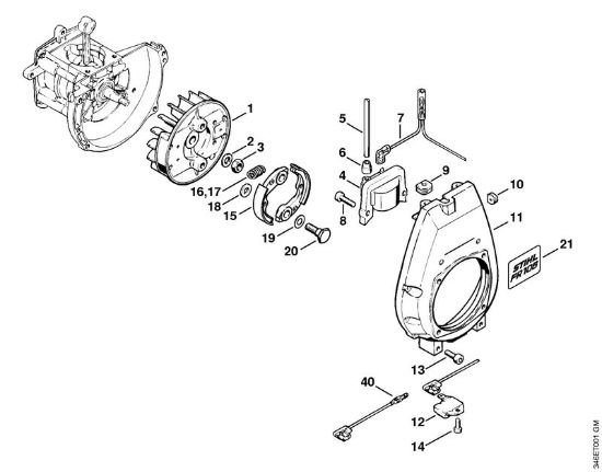 Impianto di accesione, Frizione Decespugliatrici spalleggiabilli (FR) FR 106 della marca STIHL