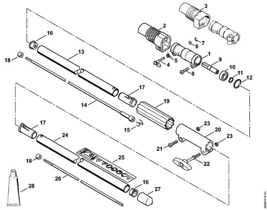 Stelo Decespugliatrici spalleggiabilli (FR) FR 130 T della marca STIHL