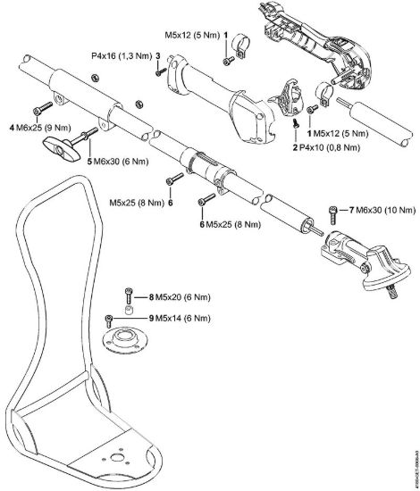 Coppie di serraggio Decespugliatrici spalleggiabilli (FR) FR 131 T della marca STIHL