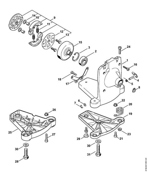 Scatola frizione Decespugliatrici spalleggiabilli (FR) FR 450 della marca STIHL