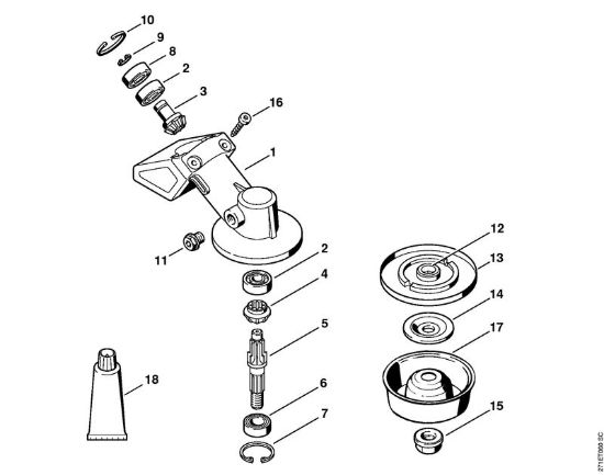 Riduttore Decespugliatrici spalleggiabilli (FR) FR 480 (4128) della marca STIHL