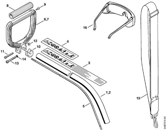 Stelo Trimmer elettrici (FE, FSE) FE 55 della marca STIHL