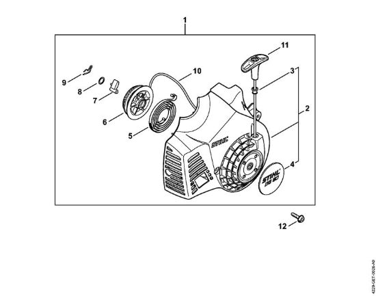 Dispositivo di avviamento Soffiatori (BG, BR) BG 50 della marca STIHL