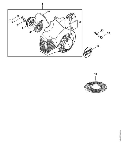 Dispositivo di avviamento Soffiatori (BG, BR) BG 55 C Z KAT della marca STIHL