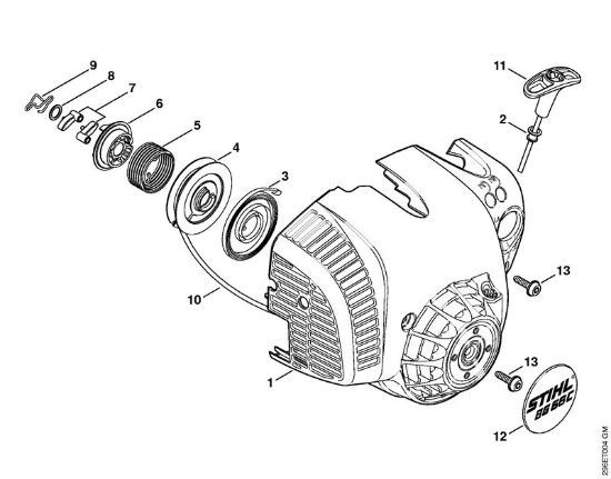 Dispositivo di avviamento ErgoStart Soffiatori (BG, BR) BG 56 C-E della marca STIHL