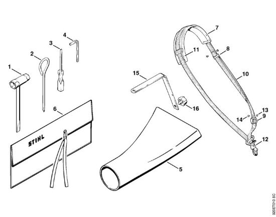 Attrezzi, accessorio a richiesta Soffiatori (BG, BR) BG 60 della marca STIHL