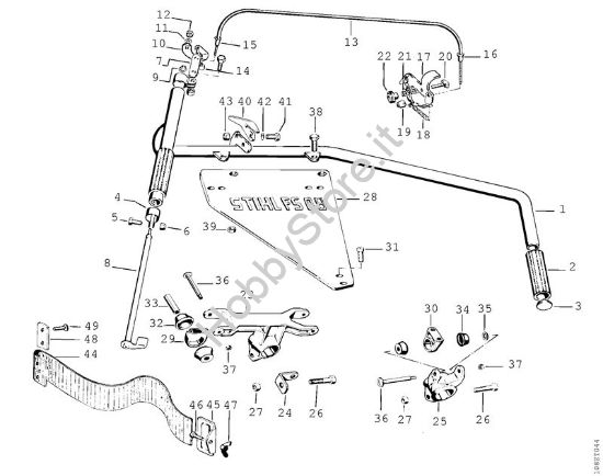 Manico tubolare, comando gas Decespugliatori (FS) FS 08 della marca STIHL