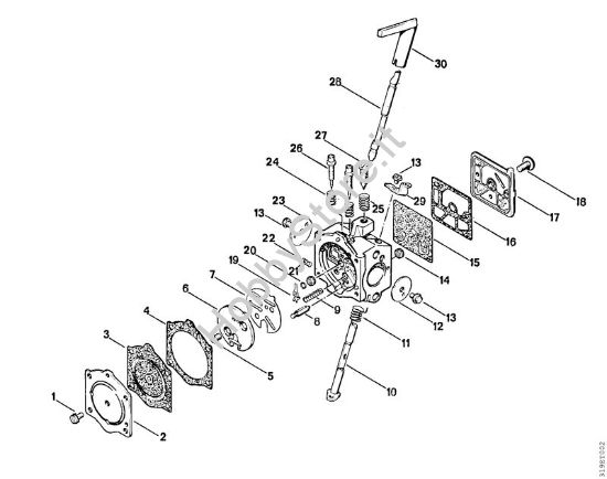 Particolari carburatore Decespugliatori (FS) FS 150 della marca STIHL