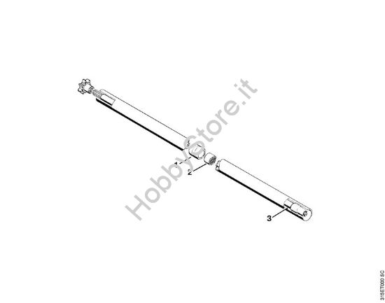Stelo, supporto a tubo, manico tubolare    X 12 817 754 (24.85) Decespugliatori (FS) FS 200 della marca STIHL