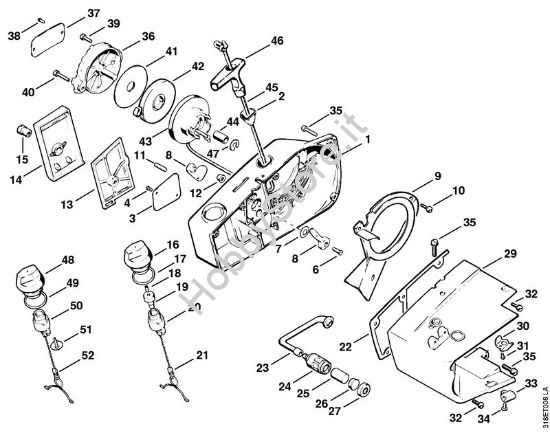 Dispositivo di avviamento Decespugliatori (FS) FS 202 della marca STIHL