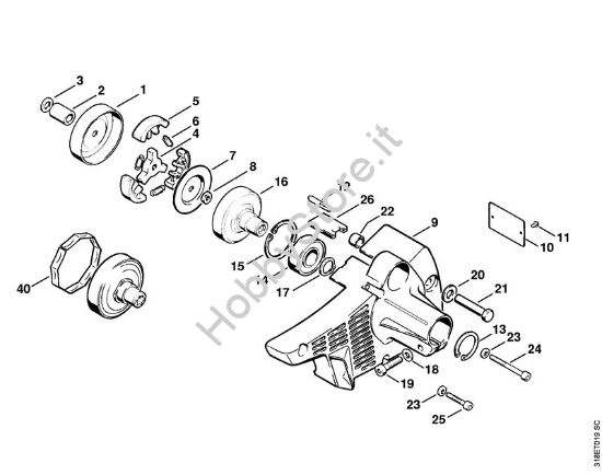 Frizione, scatola frizione Decespugliatori (FS) FS 202 della marca STIHL