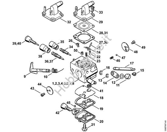Carburatore C1Q-S161, -S162, -S163, -S164, -S82, -S83, -S138, -S139 Decespugliatori (FS) FS 300 della marca STIHL