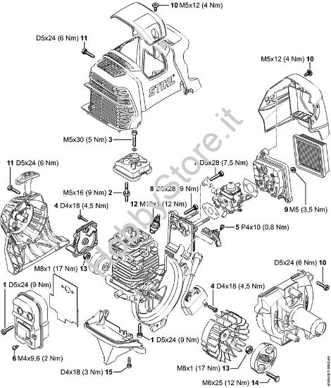 Coppie di serraggio Decespugliatori (FS) FS 311 della marca STIHL