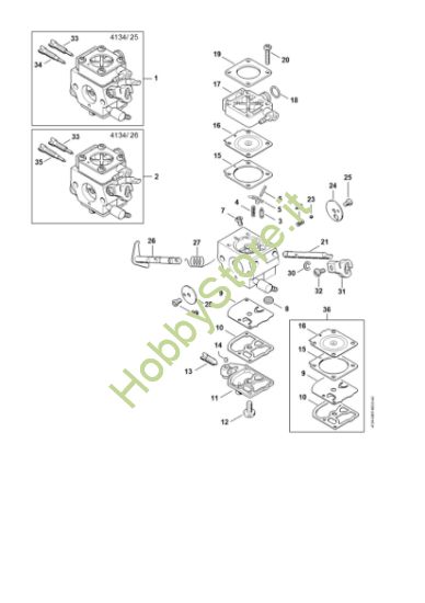 Picture of Carburatore 4134/25, 4134/26 FS 350