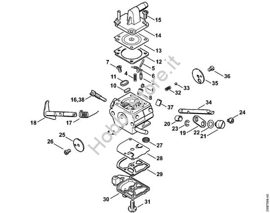 Carburatore C1Q-S51, C1Q-S36 Decespugliatori (FS) FS 350 della marca STIHL