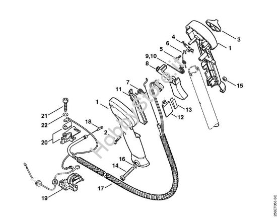 Impugnatura di comando Decespugliatori (FS) FS 400 della marca STIHL