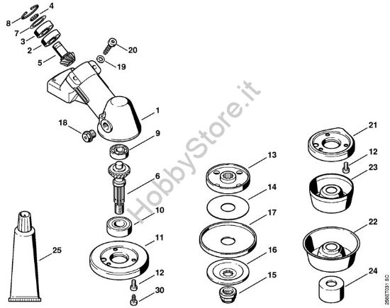 Riduttore (05.2003) Decespugliatori (FS) FS 400-K della marca STIHL