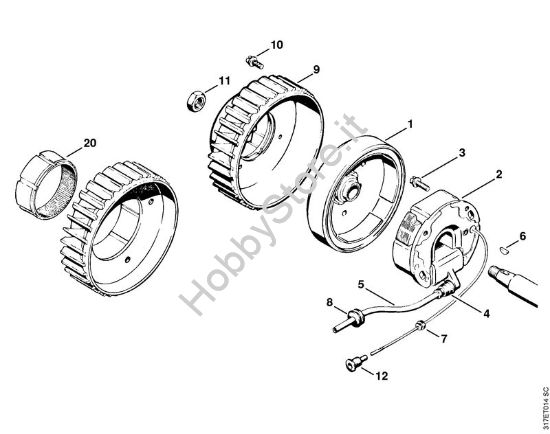 Impianto di accesione Decespugliatori (FS) FS 410 (4110) della marca STIHL