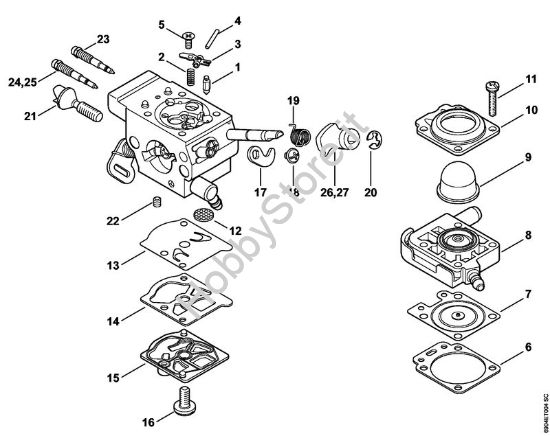 Carburatore WTF-10, WTF-11, WTF-5, WTF-6 Decespugliatori (FS) FS 410 C-E L della marca STIHL