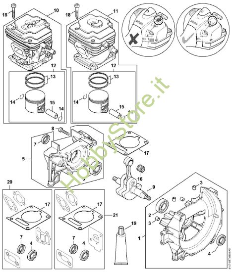 Picture of Carter albero a gomito, cilindro FS 410 C FS 410 C-EM L